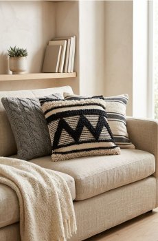 Декоративна наволочка - білий