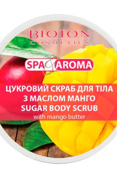 Сахарный скраб для тела Bioton Cosmetics Spa & Aroma Sugar Body Scrub с маслом манго, 250 мл