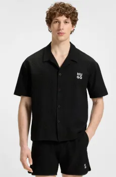 Мужская черная рубашка Черный M HUGO 50540111;001