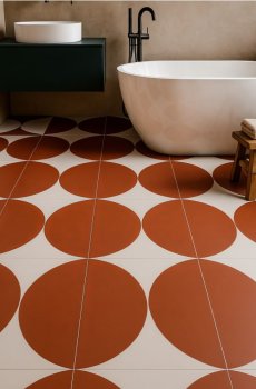 Самоклеючі плитки, набір з 4 штук - помаранчевий