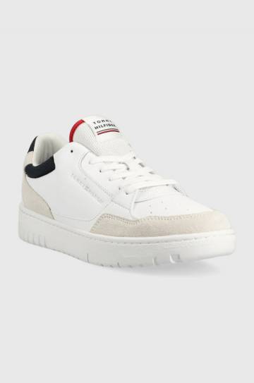 Кроссовки Tommy Hilfiger TH BASKET CORE RWB цвет белый FM0FM04730 Кроссовки Tommy Hilfiger TH BASKET CORE RWB цвет белый FM0FM04730