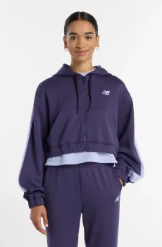 Женское фиолетовое худи  Interlock Full Zip Фиолетовый XS New Balance WJ61B759BOY