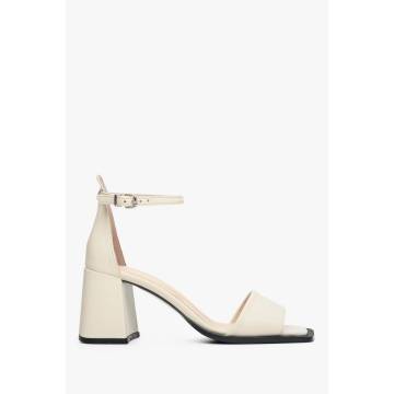 Босоніжки Ankle Strap шкіряні молочні Estro ER00112690 Босоніжки Ankle Strap шкіряні молочні Estro ER00112690