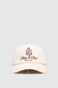 Бежевая кепка с вышивкой