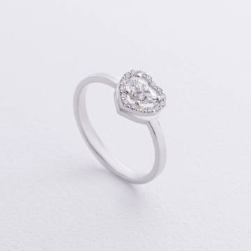 Золотое кольцо "Сердечко" с бриллиантами 235831121 Золотое кольцо "Сердечко" с бриллиантами 235831121