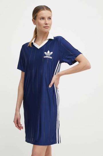 Платье adidas Originals цвет синий mini прямое IR7467 Платье adidas Originals цвет синий mini прямое IR7467