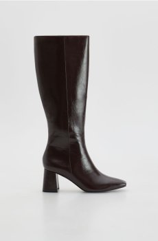 Reserved - Високі чоботи на підборах - темно коричневий - 108HS-89X