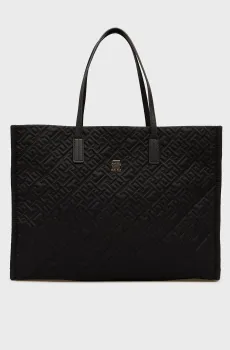 Женская черная сумка CITY TOTE MONO Черный ONESIZE Tommy Hilfiger AW0AW18163