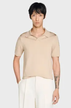Мужское бежевое поло Бежевый L Sandro SHPTR00725_Beige