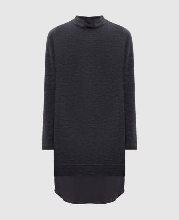 Серое меланжевое платье из шерсти Серое меланжевое платье из шерсти