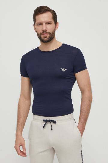 Футболка лаунж Emporio Armani Underwear 2 шт цвет бежевый с принтом 111670 4R733 Футболка лаунж Emporio Armani Underwear 2 шт цвет бежевый с принтом 111670 4R733