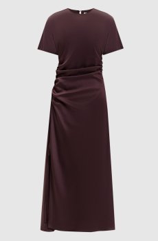 Бордовое платье миди Marabella