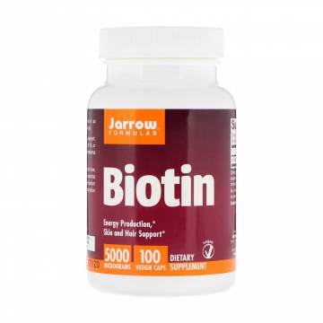Биотин Jarrow Formulas Biotin 5000 мкг, 100 капсул Биотин Jarrow Formulas Biotin 5000 мкг, 100 капсул