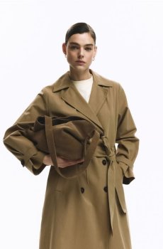 Reserved - Замшева сумка гобо - бежевий - 896CM-80X