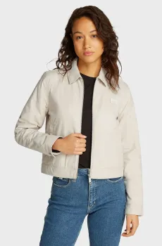 Женская светло-серая куртка ZIP THROUGH COTTON JACKET Серый XS Calvin Klein Jeans J20J224703