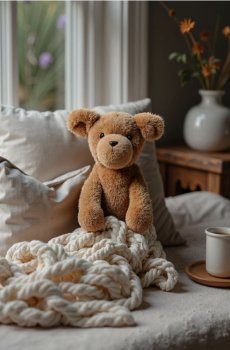 Плюшева іграшка у формі собаки - золотисто-коричневий