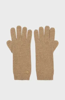 Женские бежевые кашемировые перчатки CASHMERE CHIC GLOVES Бежевый ONESIZE Tommy Hilfiger AW0AW16658