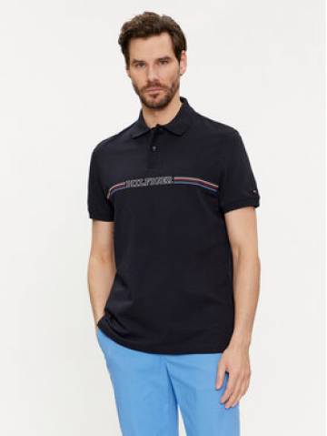 Tommy Hilfiger Поло Stripe Chest MW0MW34769 Cиній Regular Fit