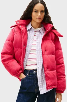 Женская розовая куртка QUILTED Розовый XS Tommy Jeans DW0DW21668