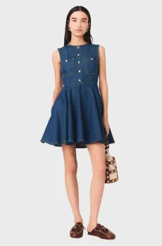 Женское синее джинсовое платье Синий 36 MAJE MFPRO04793_Navy