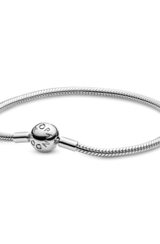 Браслет срібний з круглою застібкою