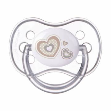 Пустышка силиконовая симметричная Canpol Babies Newborn baby, бежевые сердца, с рождения до 6 месяцев, 1 шт (22/580_bei) Пустышка силиконовая симметричная Canpol Babies Newborn baby, бежевые сердца, с рождения до 6 месяцев, 1 шт (22/580_bei)