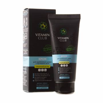 Крем для лица VitaminClub для проблемной кожи с проявлениями акне, 75 мл Крем для лица VitaminClub для проблемной кожи с проявлениями акне, 75 мл
