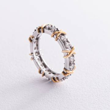 Серебряное кольцо "Эбигейл" с фианитами 8350 Серебряное кольцо "Эбигейл" с фианитами 8350