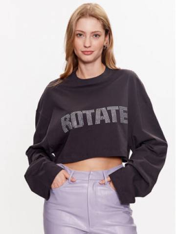 ROTATE Блузка Rhinestone Tyra 7003211959 Сірий Cropped Fit