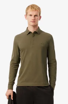 Мужское зеленое поло Зеленый M-L Lacoste PH2481E9F