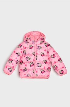 Квітована куртка puffer з капюшоном Minnie Mouse - рожевий