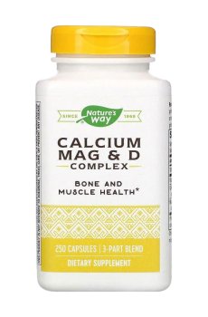 Комплекс кальция, магния и витамина D Natures Way Calcium Mag & D Complex, 250 капсул