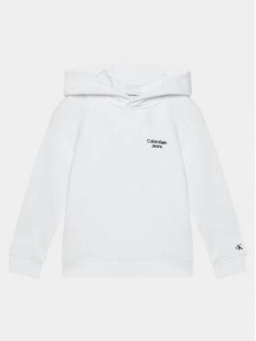 Calvin Klein Jeans Світшот Stack Logo IB0IB01293 Білий Regular Fit Calvin Klein Jeans Світшот Stack Logo IB0IB01293 Білий Regular Fit