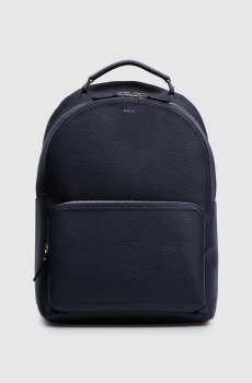 Синий кожаный рюкзак Capitol