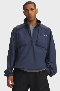 Мужской темно-синий анорак UA UNSTOPPABLE WVN HZ SOLID Серый M Under Armour 6013425-044