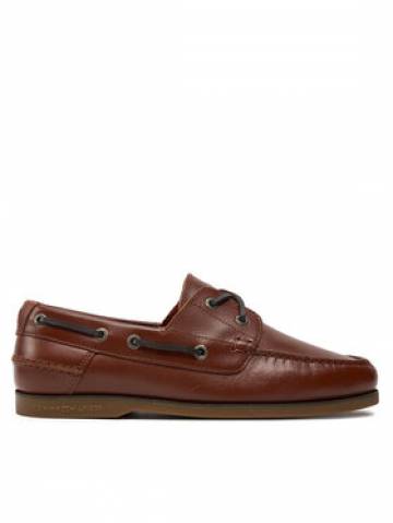 Tommy Hilfiger Туфлі Th Boat Shoe Core Leather FM0FM04506 Коричневий Tommy Hilfiger Туфлі Th Boat Shoe Core Leather FM0FM04506 Коричневий