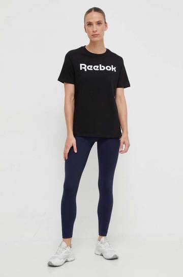 Хлопковая футболка Reebok цвет чёрный Хлопковая футболка Reebok цвет чёрный