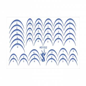 Наклейки для дизайна ногтей StickersSpace Sliders Color (0102)