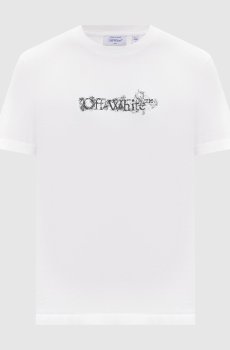 Белая футболка с принтом