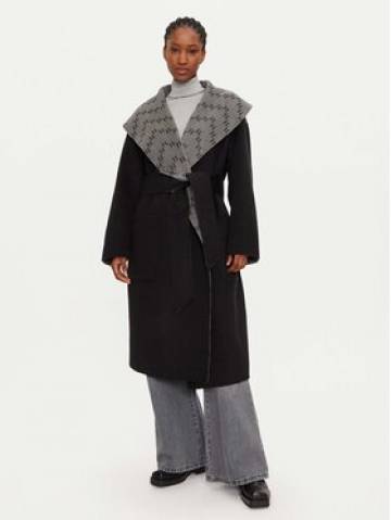 KARL LAGERFELD Вовняне пальто 246W1502 Сірий Loose Fit KARL LAGERFELD Вовняне пальто 246W1502 Сірий Loose Fit