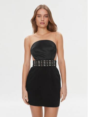Elisabetta Franchi Коктейльна сукня AB-443-37E2-3681 Чорний Slim Fit Elisabetta Franchi Коктейльна сукня AB-443-37E2-3681 Чорний Slim Fit