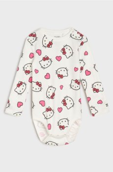 Бавовняне боді Hello Kitty - кремовий