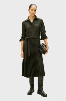 Женское темно-зеленое платье FLANNEL Зеленый S Tommy Hilfiger WW0WW46582