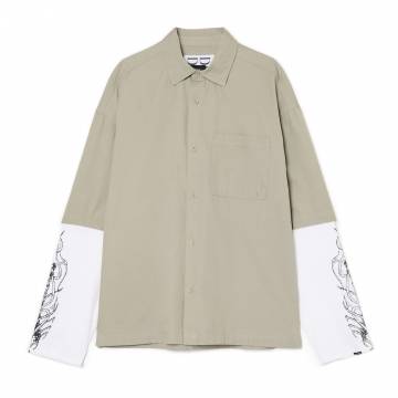 Cropp - Сорочка з принтом - оливковий Cropp - Сорочка з принтом - оливковий