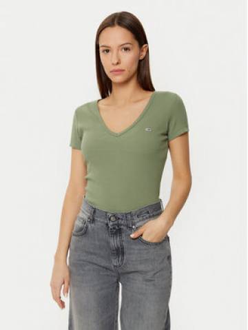 Tommy Jeans Футболка Essential DW0DW17385 Зелений Slim Fit Tommy Jeans Футболка Essential DW0DW17385 Зелений Slim Fit