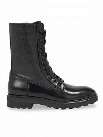 Calvin Klein Черевики туристичні Cleat Combat Boot - Epi Mono Mix HW0HW01713 Чорний Calvin Klein Черевики туристичні Cleat Combat Boot - Epi Mono Mix HW0HW01713 Чорний