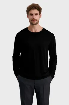 Мужской черный шерстяной джемпер Черный XL Pierre Cardin PC.-C5 50700.5037