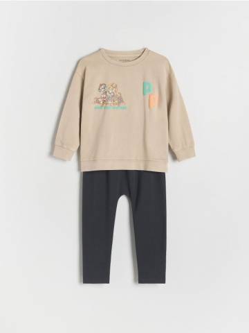 Reserved - BABIES` JOGGING TOP & TROUSERS - темно-сірий - QF520-90X Reserved - BABIES` JOGGING TOP & TROUSERS - темно-сірий - QF520-90X