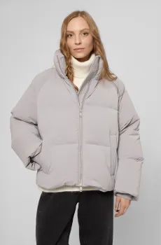 Женский серый пуховик Серый S PRPY PWOUTSKF0049