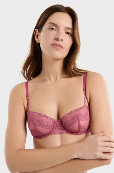 Женский розовый бюстгальтер-балконет EXCEPTION Розовый 80C Etam 6557584